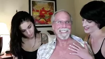 Uncle Jack Fuck 2 Chicks who make him Cum twice