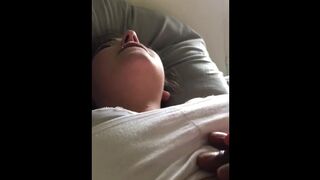 Giving Teeny Head while on Phone with Mom