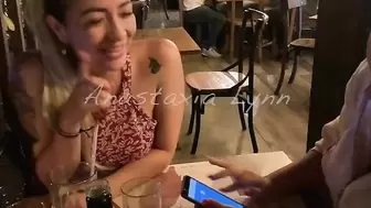 2 friends controlling my toy in Public Restaurant! Holding moans!