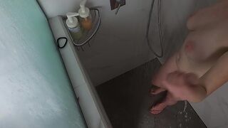 Barely legal busty youngster in shower caught on secret online camera