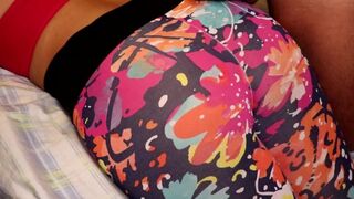 Step Brother Grinding and Cumming on Yoga Pants his Step Sister -Assjob Bizarre