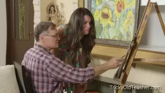 Tricky older Teacher - Sintia Mounts her Ugly cougar Art Teacher