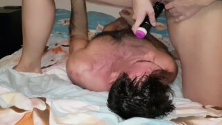 Facesitting squirting climax after a hard day :)