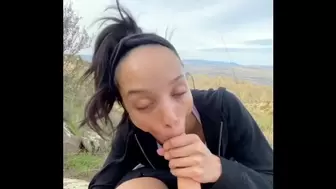 SELF PERSPECTIVE bj and anal sex on a hike