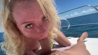 Yong Youngster Dixie Lynn Gives Deep Throat and Great Fuck On Boat to Original MILF Hunter