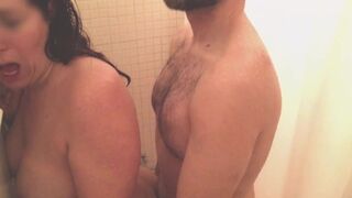 MILF Painal, Katja Struggles with my prick in her butt in the shower