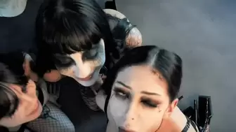 BFFS - Creepy Goth Teens Get Treated To Halloween Group Sex