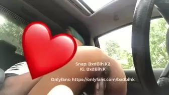 POINT OF VIEW Car Sex: Alluring Meaty Butt Brownskin 18 Year older Bitch Riding Rod in Car