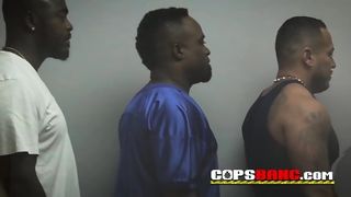 Randy cops choose a black bear with a big cock to bang him