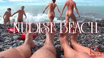 NUDIST BEACH Nude Fresh Lovers at the Beach Teenie Naked Lovers at the Nudist Beach Naturist Beach
