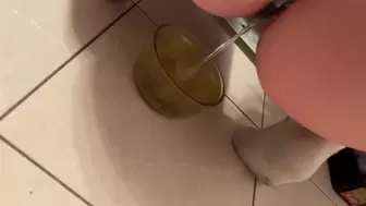 Mistress Alexis Pees and DUMPS a FULL BOWL OF TASTY PISS ON SLAVES FACE