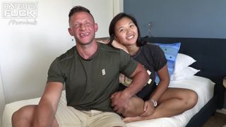 Ripped DILF Heath Hooks Up With A Chunky Oriental Teenie For His First Porn!