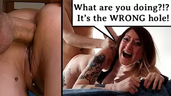 Wrong Hole, Crying Whore Screaming ROUGH ANAL DESTRUCTION "PLEASE NO don't fuck my booty!" IT HURTS?