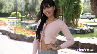 Skinny Venezuelan whore is caught by fresh Peruvian with massive wang
