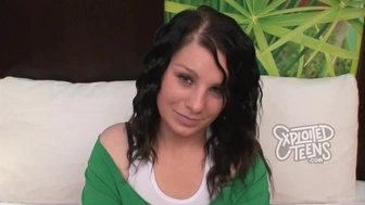 Skinny teeny stars in her debut amateurs film