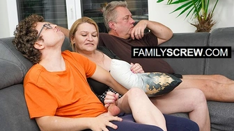 Busted! Grandpa caught me orgasm on old lady