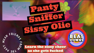 Panty Sniffer Sissy Olie Learns a cheer to use when things get horny and dirty